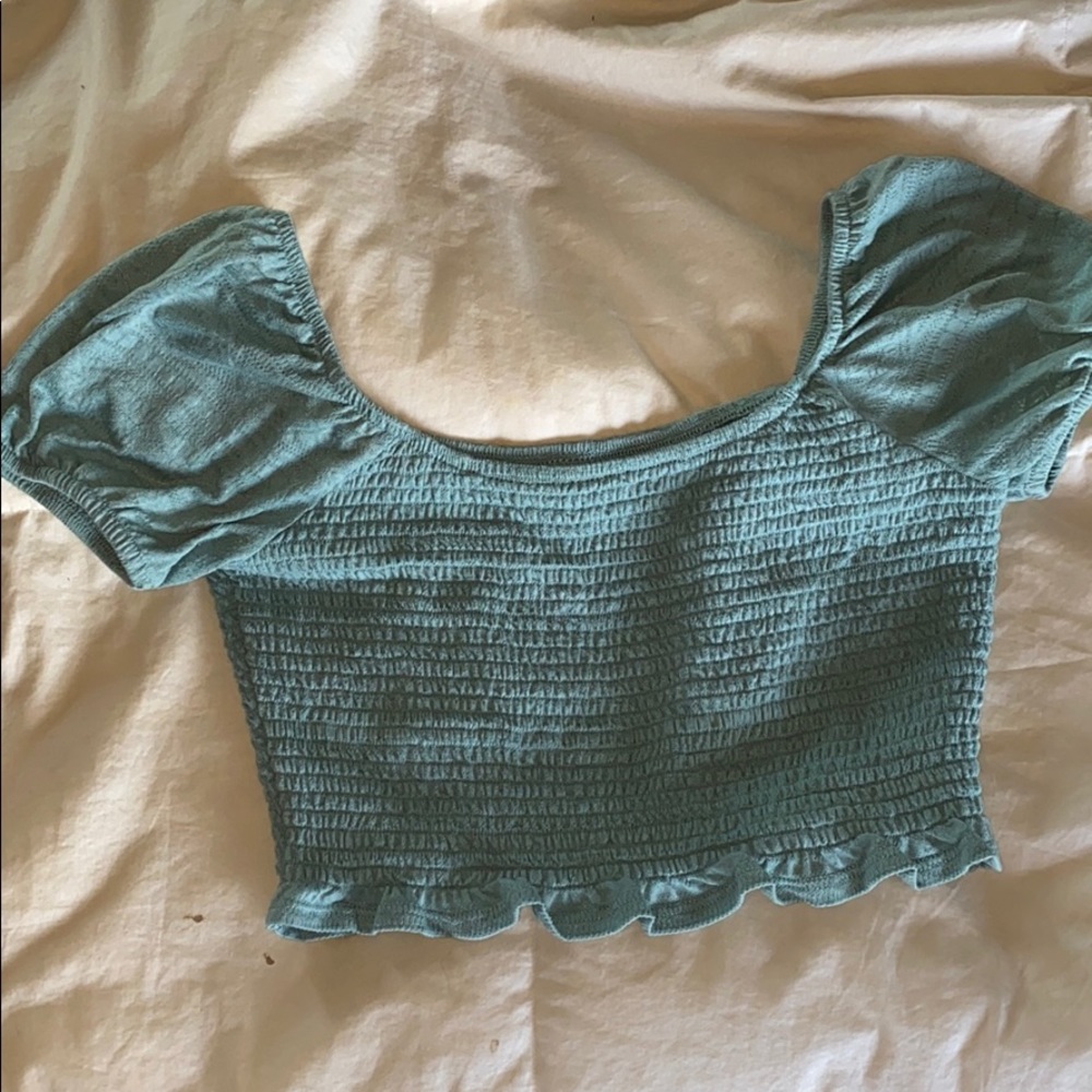 Blue Off or On shoulder top!